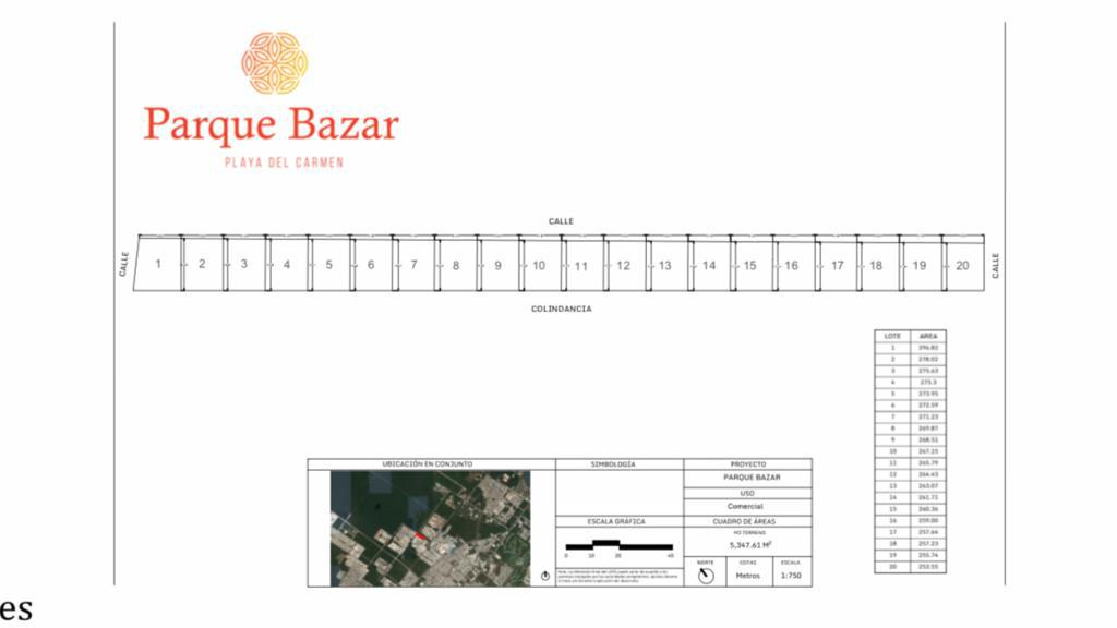mapa parque bazar